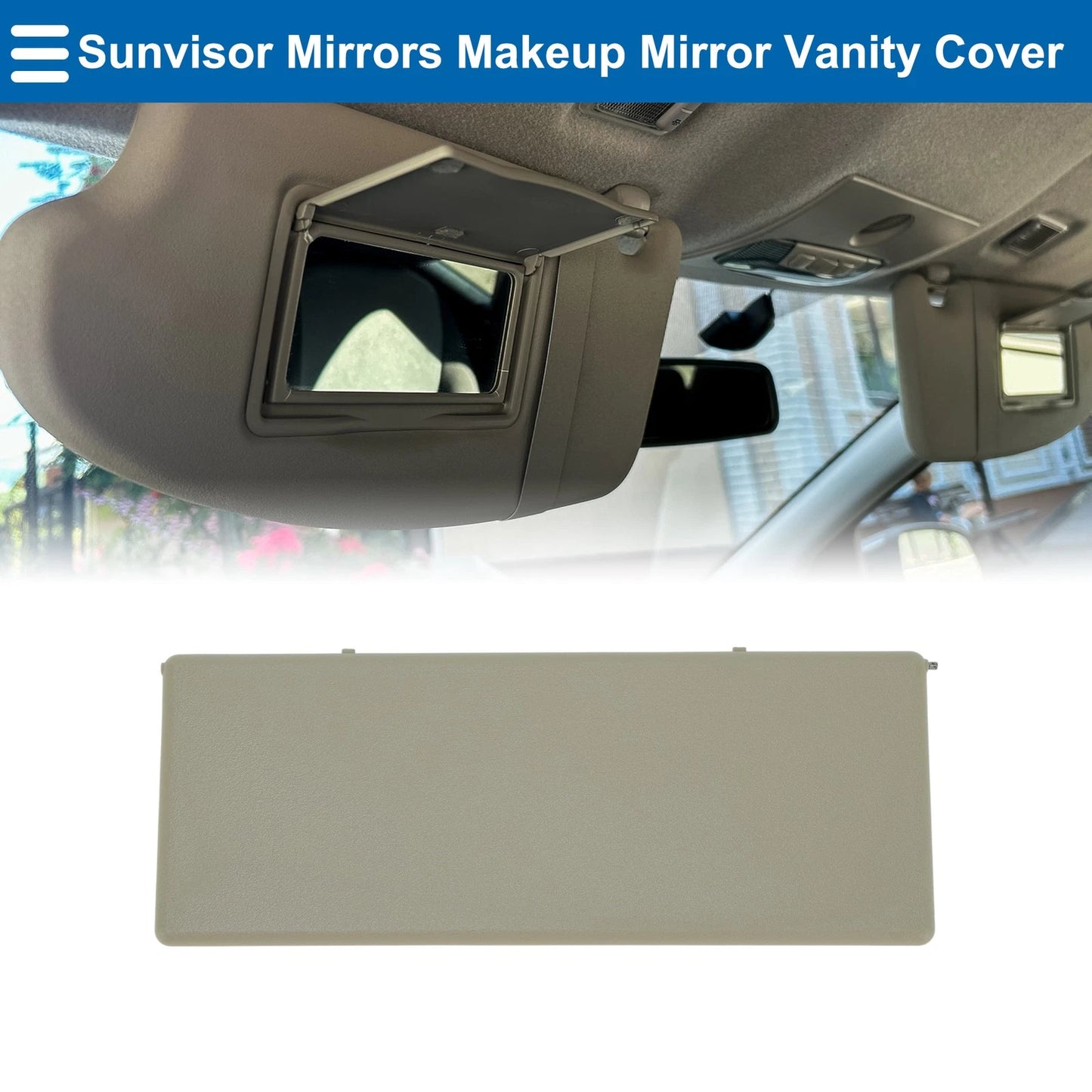 Sun Visor Mirror Cover Beige for Buick Envision (2014–2021)
