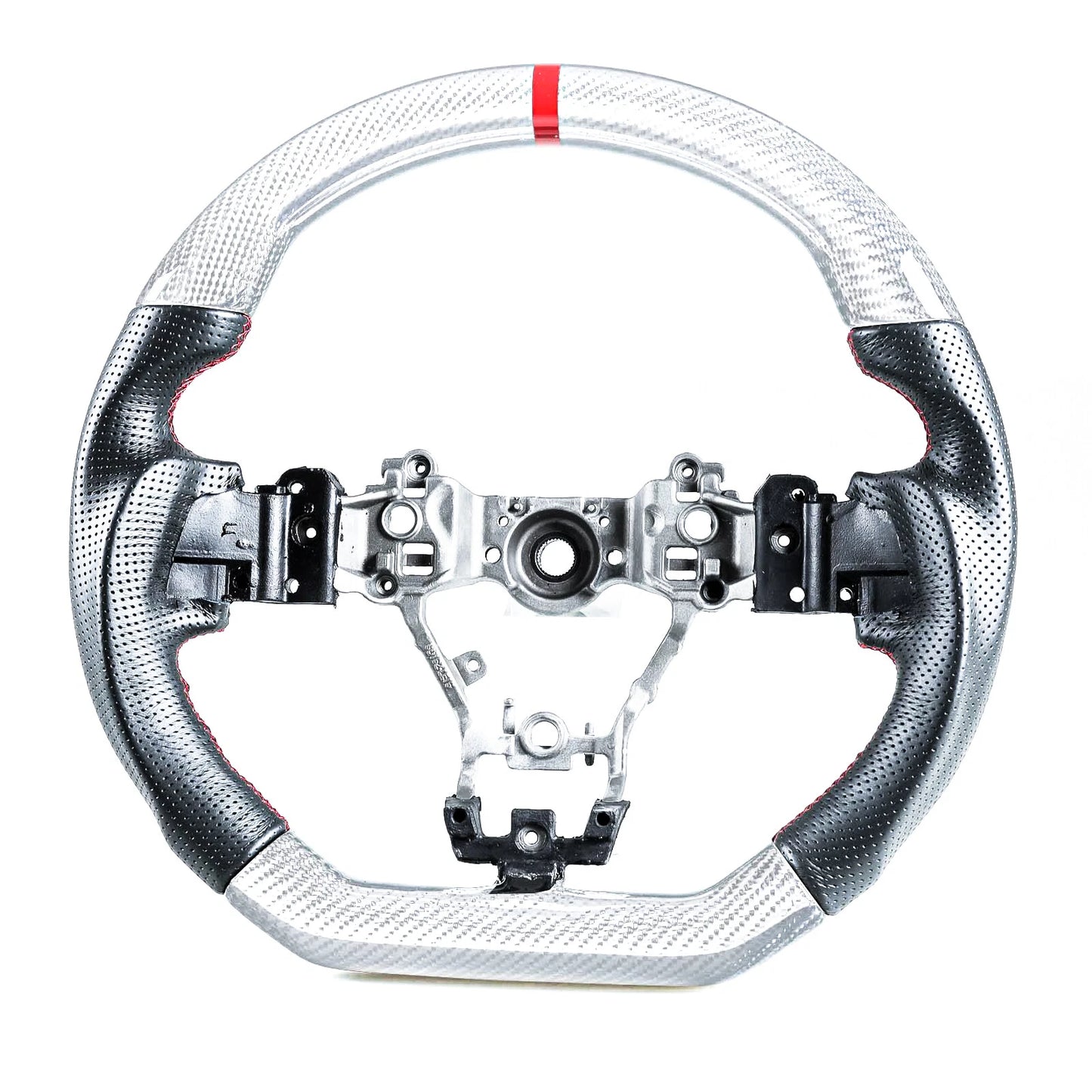 Silver Carbon Fiber Steering Wheel for Subaru WRX STI Levorg (2015-2018)