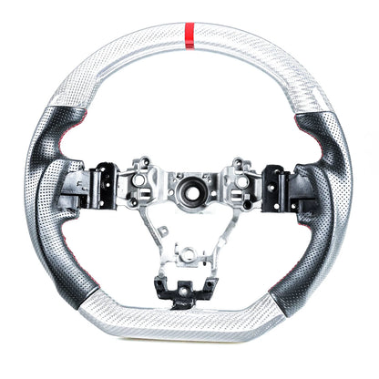 Silver Carbon Fiber Steering Wheel for Subaru WRX STI Levorg (2015-2018)