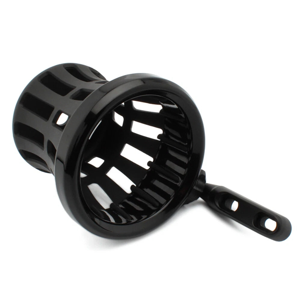 Universal Black Motorcycle Handlebar Cup Holder with Mesh Basket