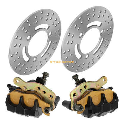 Front Brake Calipers & Brake Rotors for Kawasaki Bayou 400 4x4 (1993–1999)