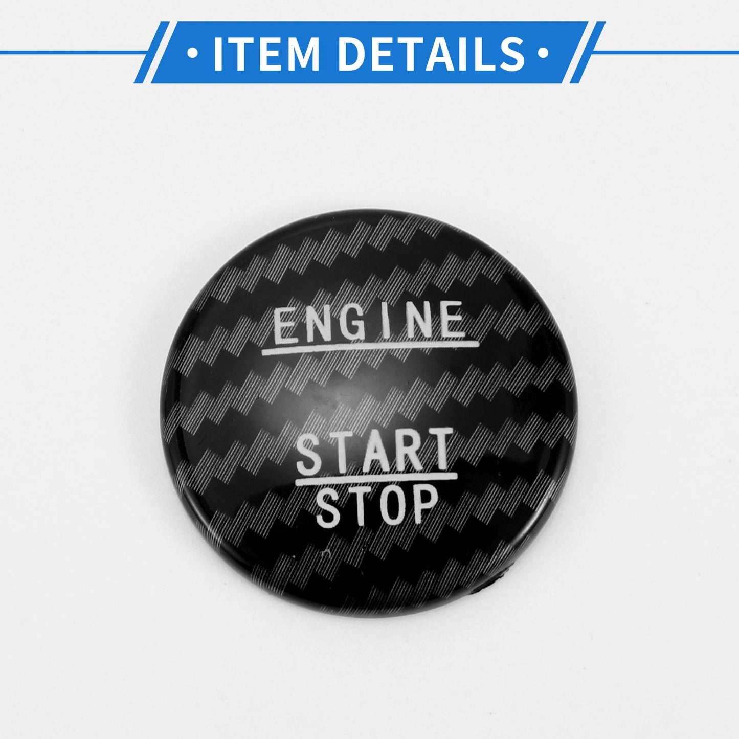 Car Push Start Button Cover for Mercedes Benz W176 (2012-2018) - 3.5cm Black