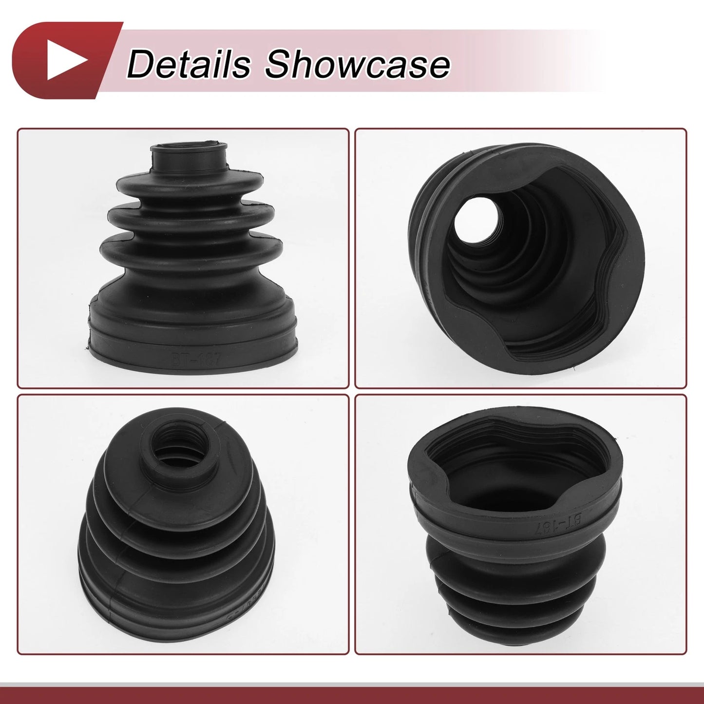 Inner CV Joint Boot Kit with Clamps for Mini Cooper (2002-2008)