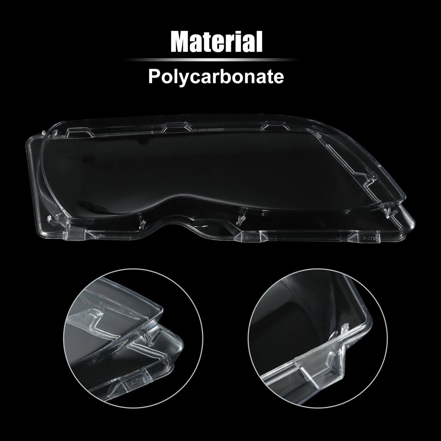Right Car Front Headlight Lens Cover for BMW E46 2002-2005 (2002-2005)