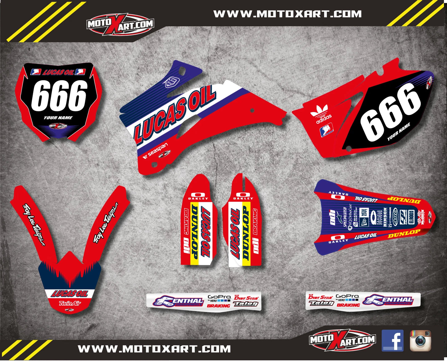 Custom Graphic Kit for Yamaha YZF 450 (2009) - ACTIVE STYLE Decals & Stickers