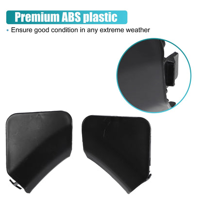 Pair Car Unpainted Front Bumper Tow Hook Cover for Toyota Highlander Black