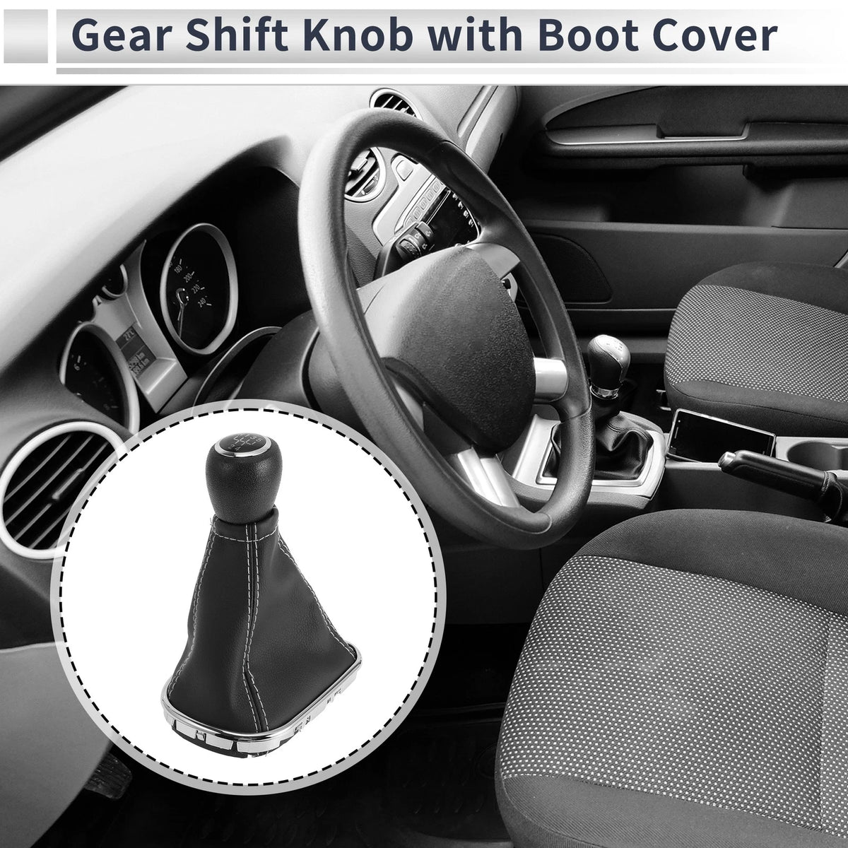 5 Speed Gear Shift Knob with Cover for Chevrolet Cruze (2010-2015)