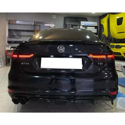 Rear Bumper Trunk Diffuser for VW Jetta Mk6 Gloss Black (2014-2018)