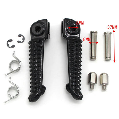 Black Front Footrest Pegs for Yamaha YZF R1 R1M R1S (2015-2023)