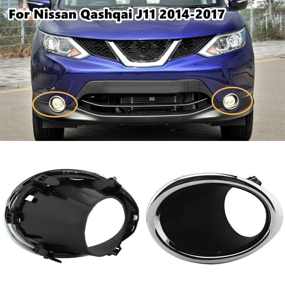 Left/Right Fog Light Lamp Cover Bezel Trim 2 x for Nissan Qashqai (2014–2017)