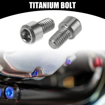 4 x M6x10mm Universal Titanium Alloy Silver Bolt for Motorcycle