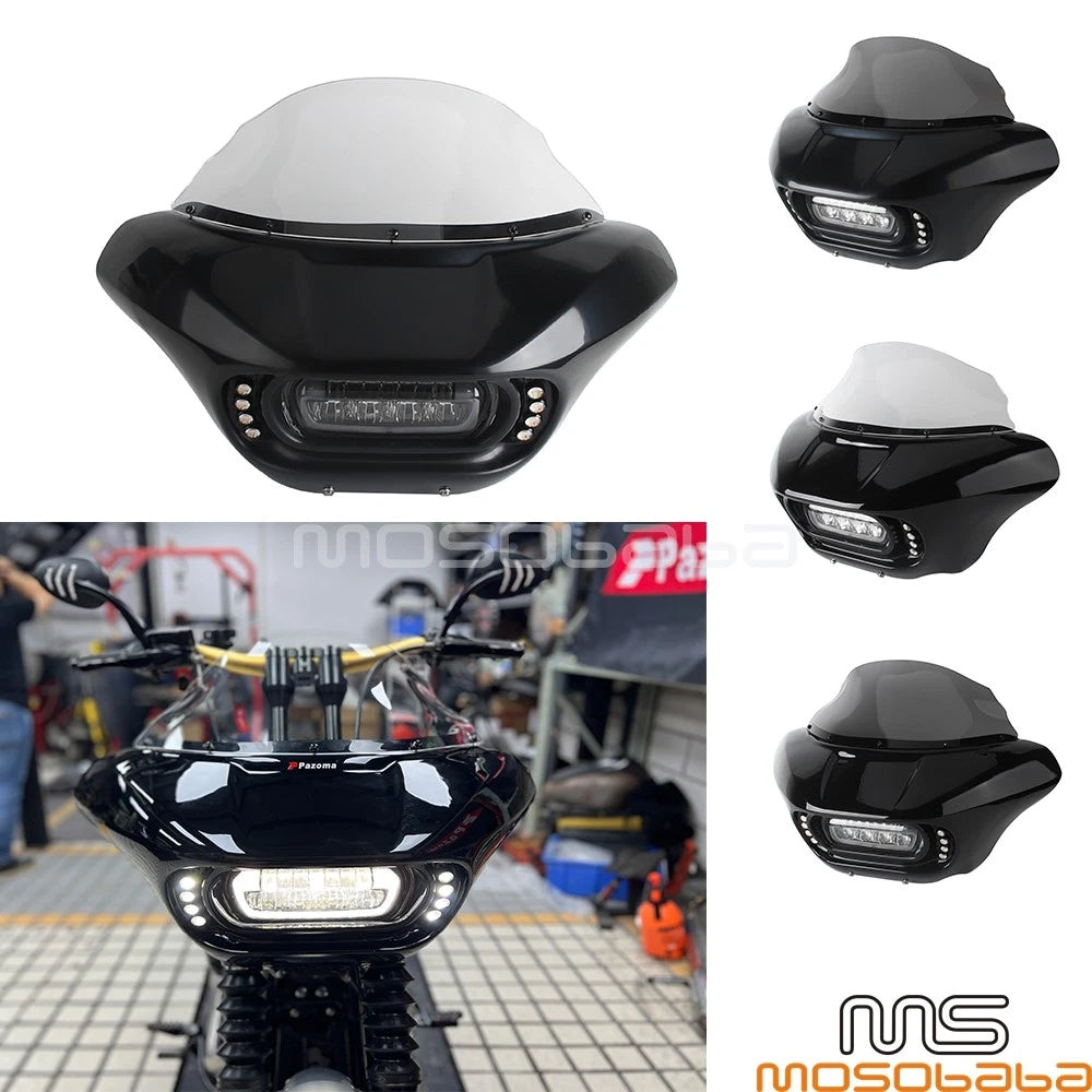 ABS Fairing Windshield w/Bracket & Turn Signal for Softail Street Bob (2018-2023)