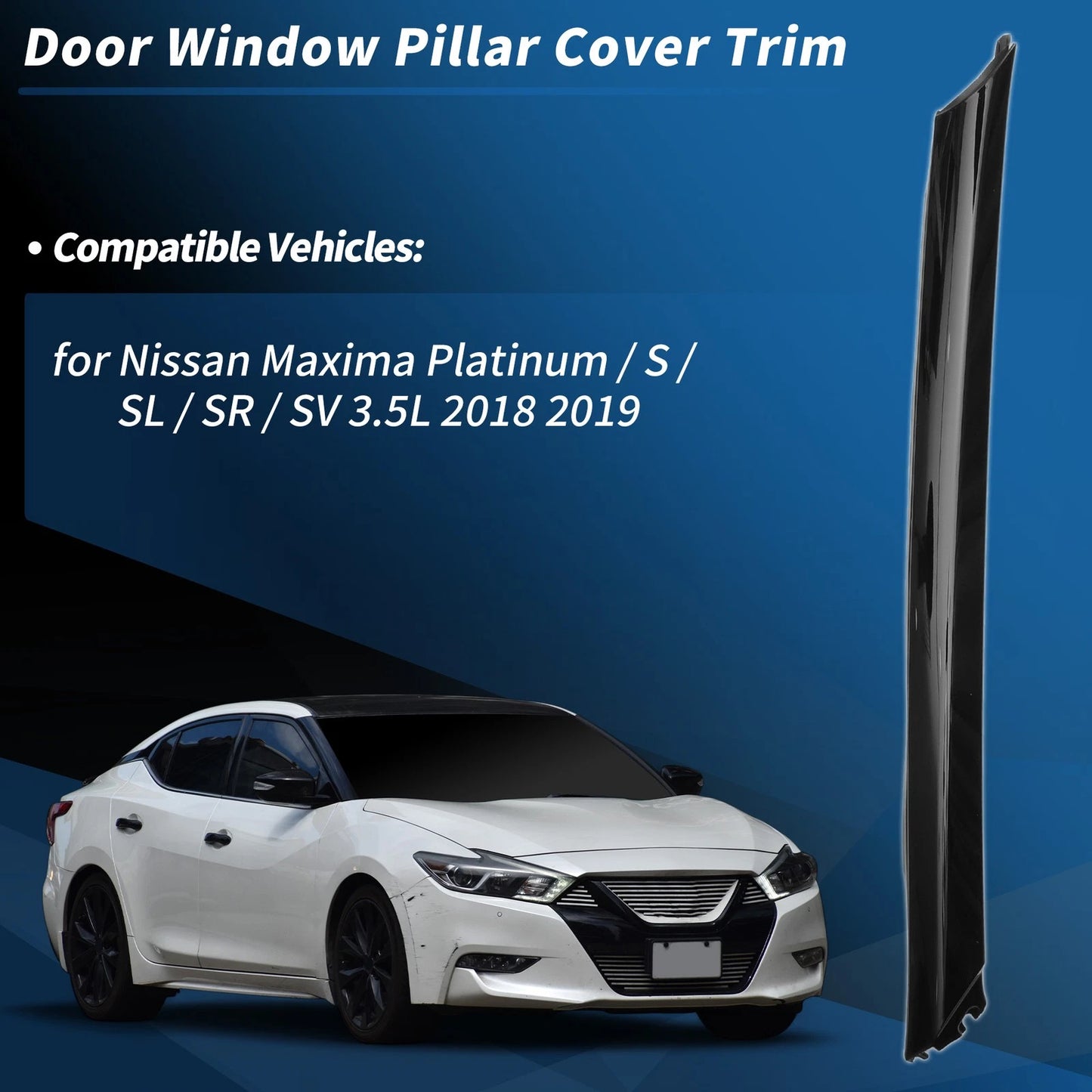 Front Left A Pillar Window Cover Trim for Nissan Maxima (2018-2019)