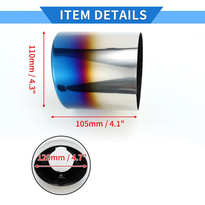 Slant Cut Exhaust Tip 4.7" Inlet for Honda Accord (2008-2012)