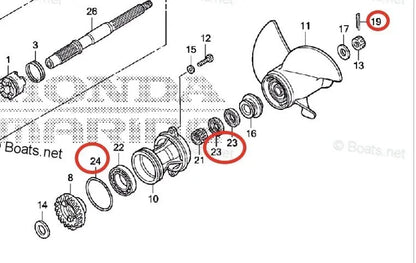 Lower Unit Oil Seal for Honda BF25D/BF30D 25-30HP