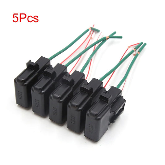 5Pcs Black Plastic Blade Fuse Holder 2 Wires Waterproof for Car Motorcycle