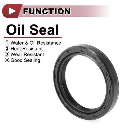 Rotary Shaft Seal 35x45x7mm Nitrile 70D Rubber Black 5 Pcs for Make Model