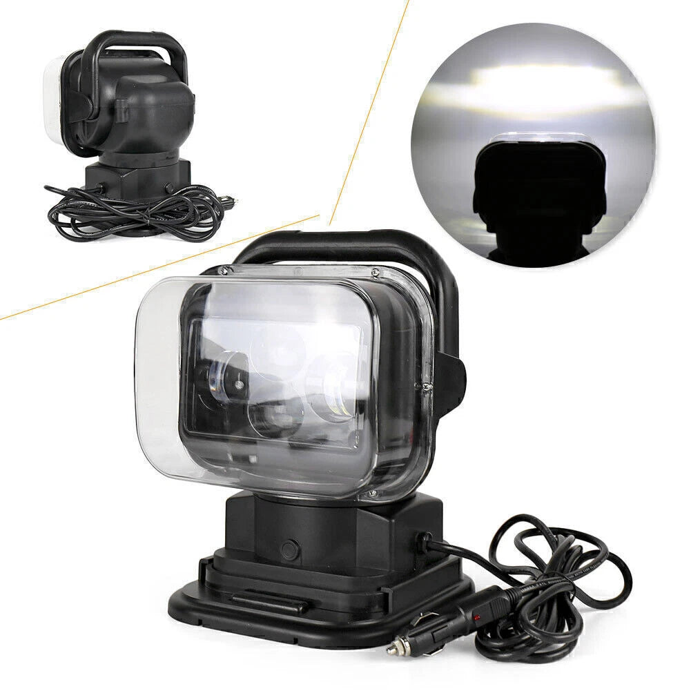 60W 360° Remote Control LED Search Light for Camping with Magnetic Base