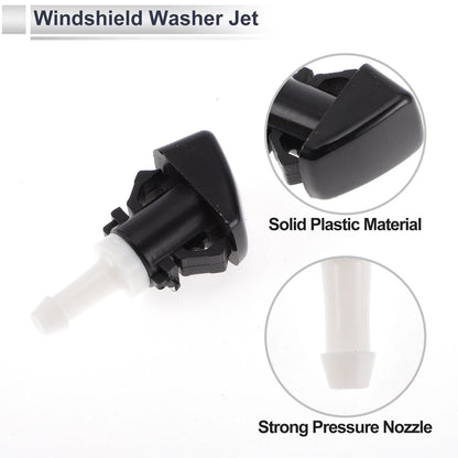 Windshield Washer Nozzle for Dodge Black White 1 Set