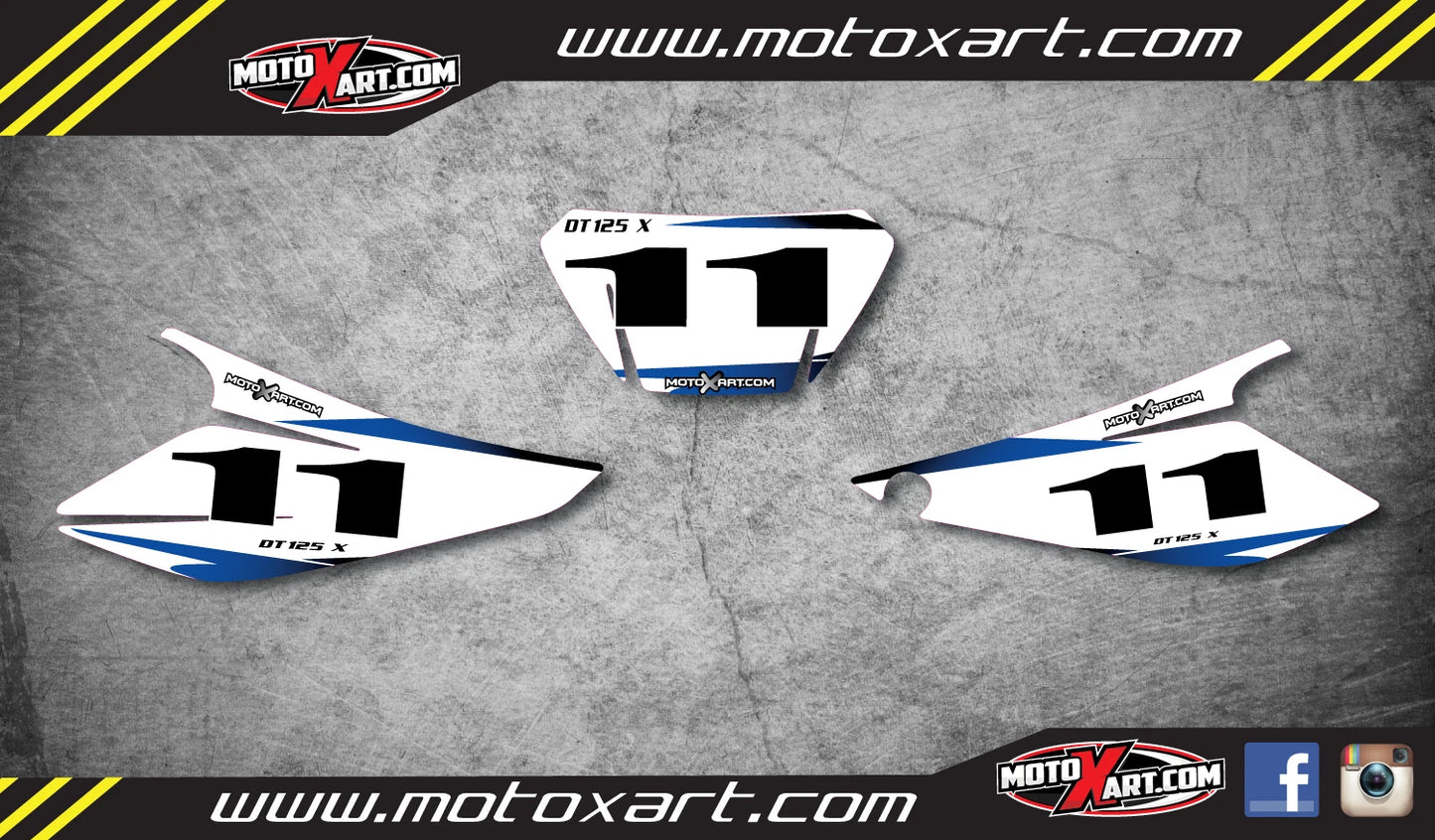 Custom Number Plates & Stickers for YAMAHA DT 125 RE