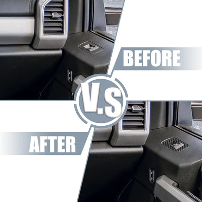 4 x Car Window Lift Switch Panel Trim Covers for Ford F150 (2015-2018)