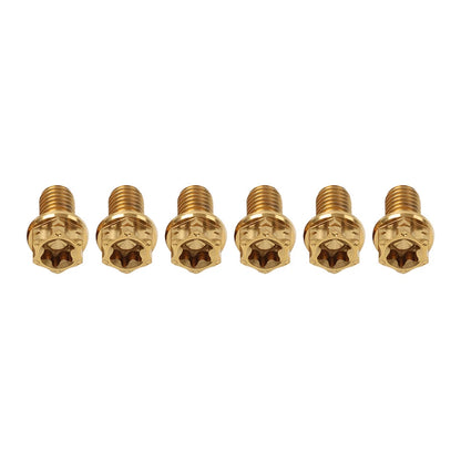 6pcs M6x30mm Titanium Torx Head Flange Bolts for Bike Motorcycle