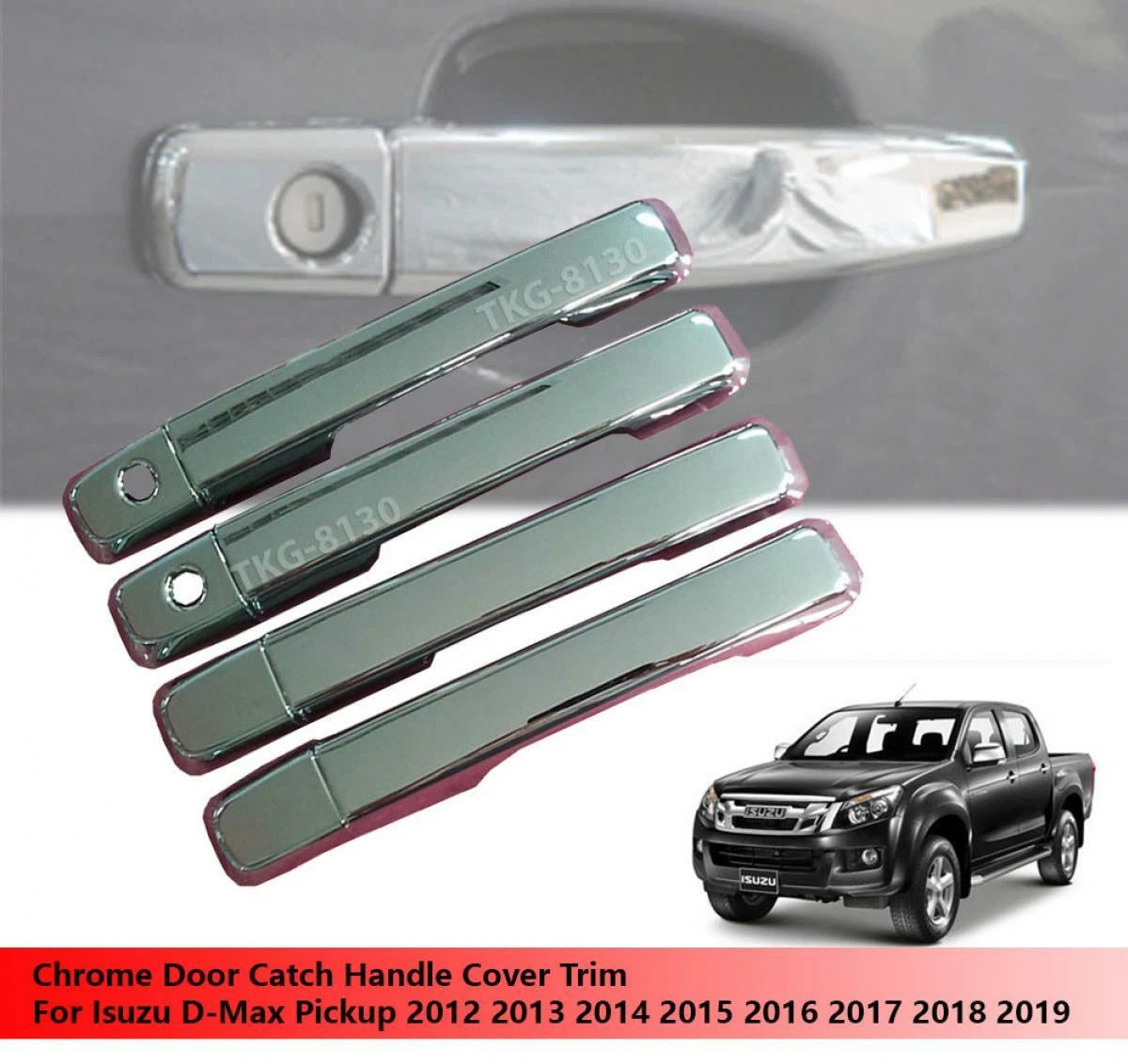Chrome Door Catch Handle Cover for Isuzu D-Max (2012-2019)