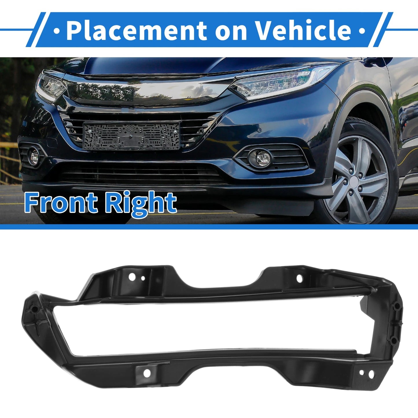 Front Right Fog Light Grill for Honda HR-V (2019-2021)