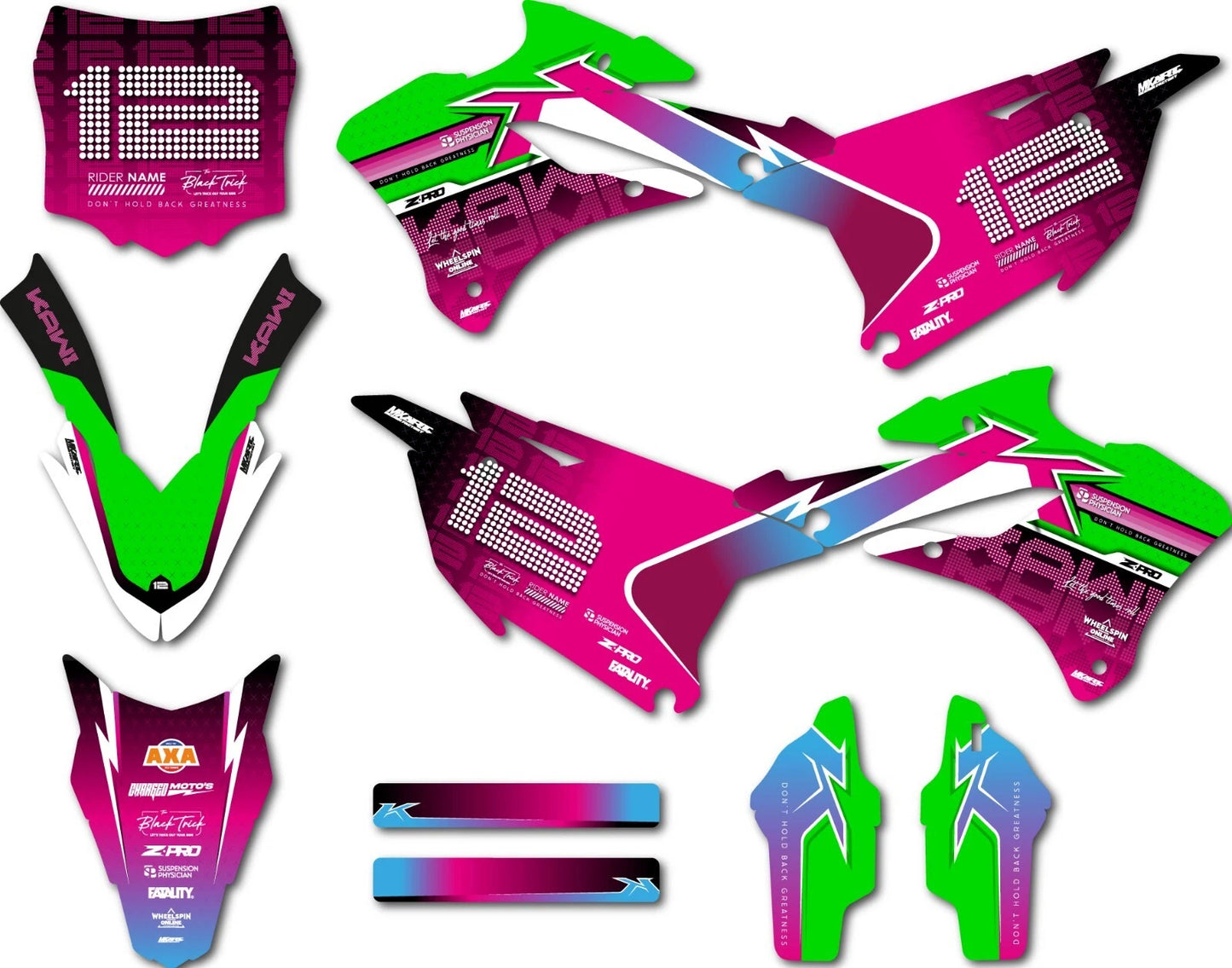 Custom Graphics Full Kit for Kawasaki KX 85 (2022-2024) Dreams Style Stickers