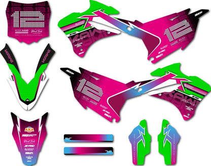 Custom Graphics Full Kit for Kawasaki KX 85 (2022-2024) Dreams Style Stickers