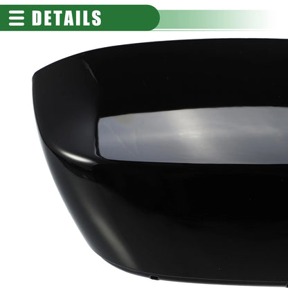 Pair Left Right Rearview Mirror Cap for Chevrolet Silverado 1500 Gloss Black