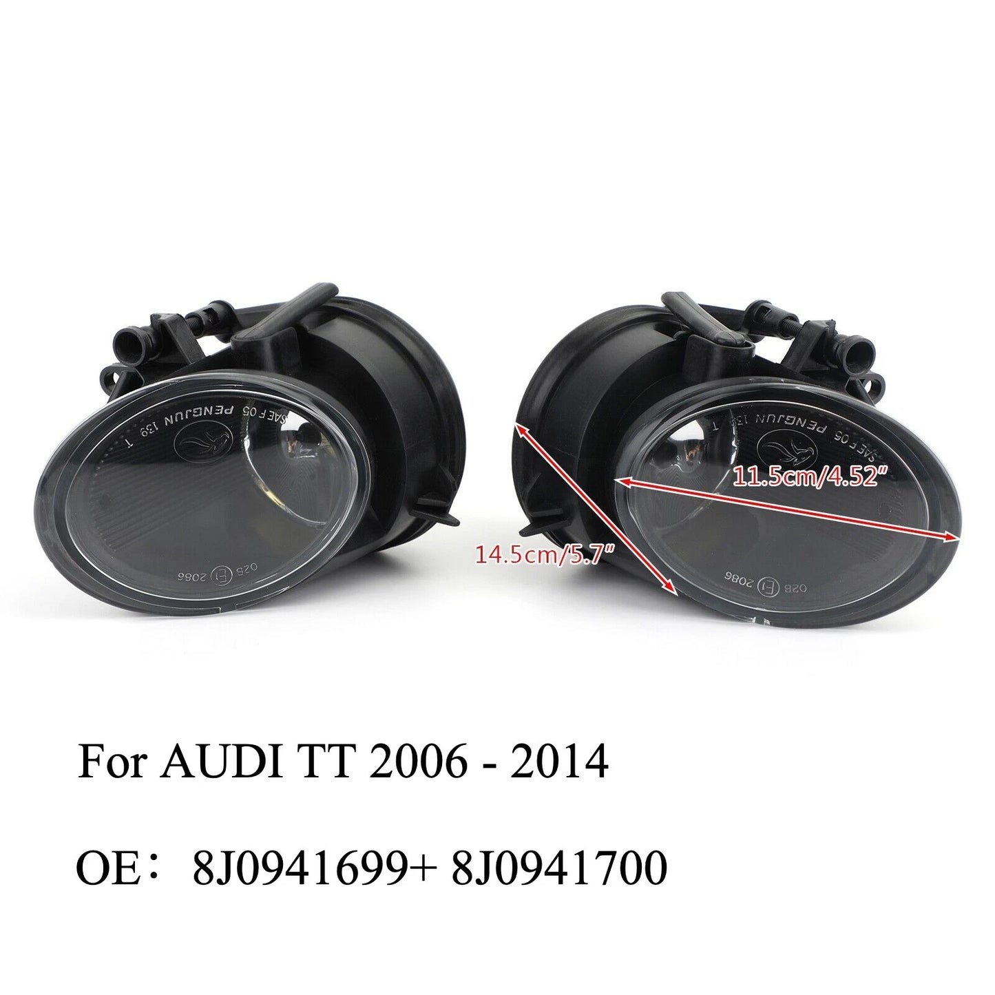 1 Pair Fog Driving Lights for Audi TT (2006–2014)