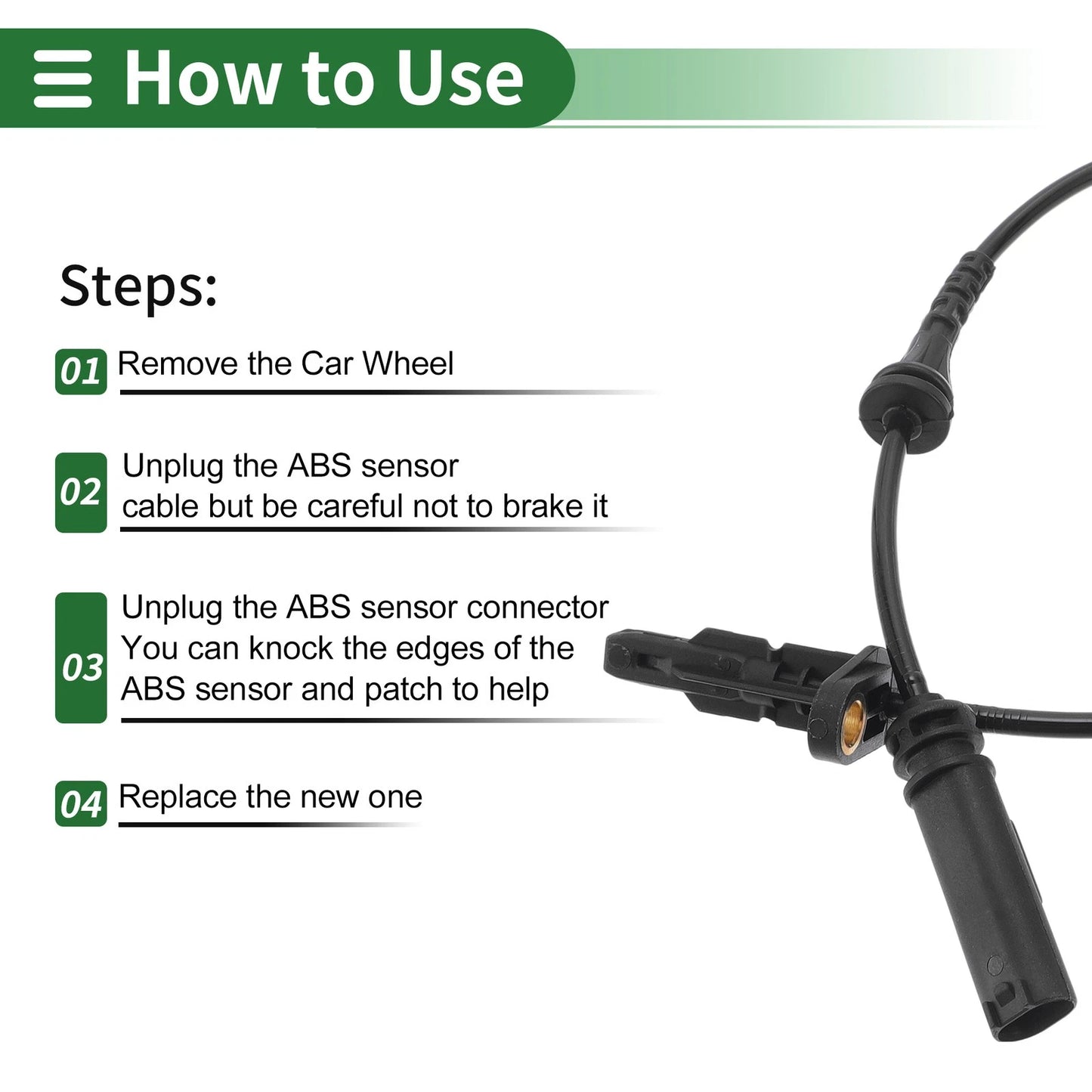 ABS Wheel Speed Sensor for BMW 330e (2016-2023) 1 x Left/Right Rear