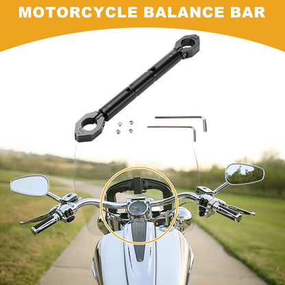Set Universal Balance Bar Handlebar Aluminum Alloy Black for Motorcycle