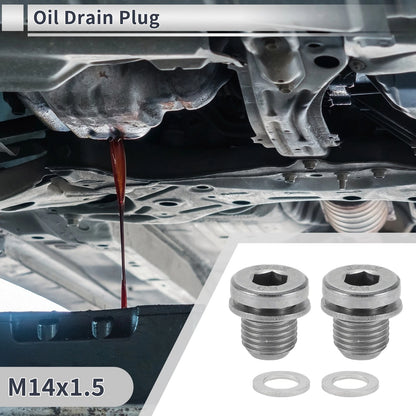 Engine Oil Drain Plug with Gasket 1 Set for Car Motorcycle
