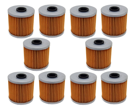 10 Pack Oil Filters for Kawasaki Bayou 220 250 & 300 Lakota 300 & Mojave 250