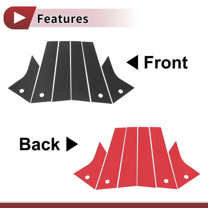 Carbon Fiber Black Door Pillar Window Trim for Ford Mach-E (2021-2022)