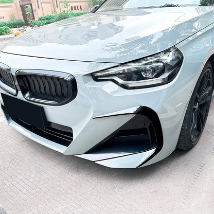 Front Bumper Canards Splitter for BMW 2-Series Coupe G42 M-Sport (2022–2025)