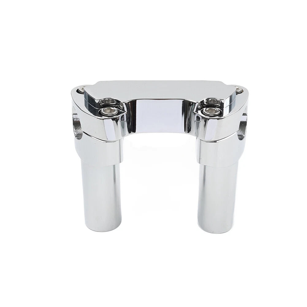3.5" Chrome Handlebar Riser & Top Clamp for Harley Dyna, Road Glide (2006-2023)
