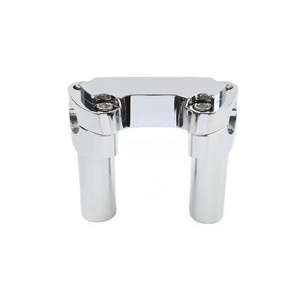 3.5" Chrome Handlebar Riser & Top Clamp for Harley Dyna, Road Glide (2006-2023)