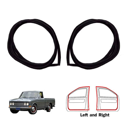 Pair Door Rubber Weatherstrip Fits Datsun 520 521 Ute 1300 Truck Pickup 1966-72