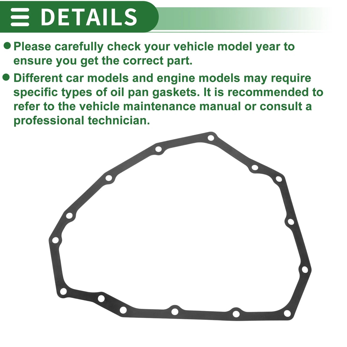 Oil Pan Gasket for Nissan Kicks (2018-2019) 1 Pc