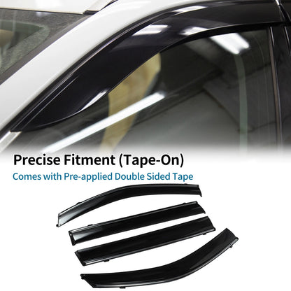 Window Deflectors for Toyota Highlander Side Window Vent Visors Black 2014