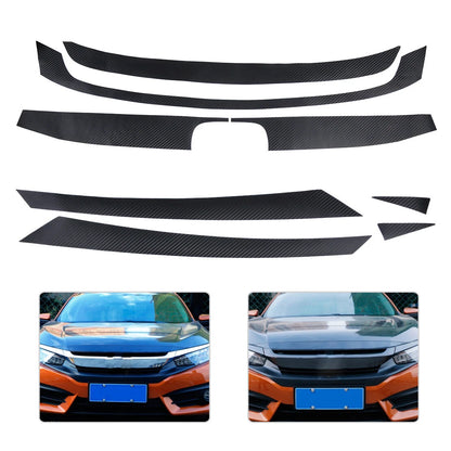 Carbon Fiber Bumper Sticker Grille Decal for Honda Civic (2016)