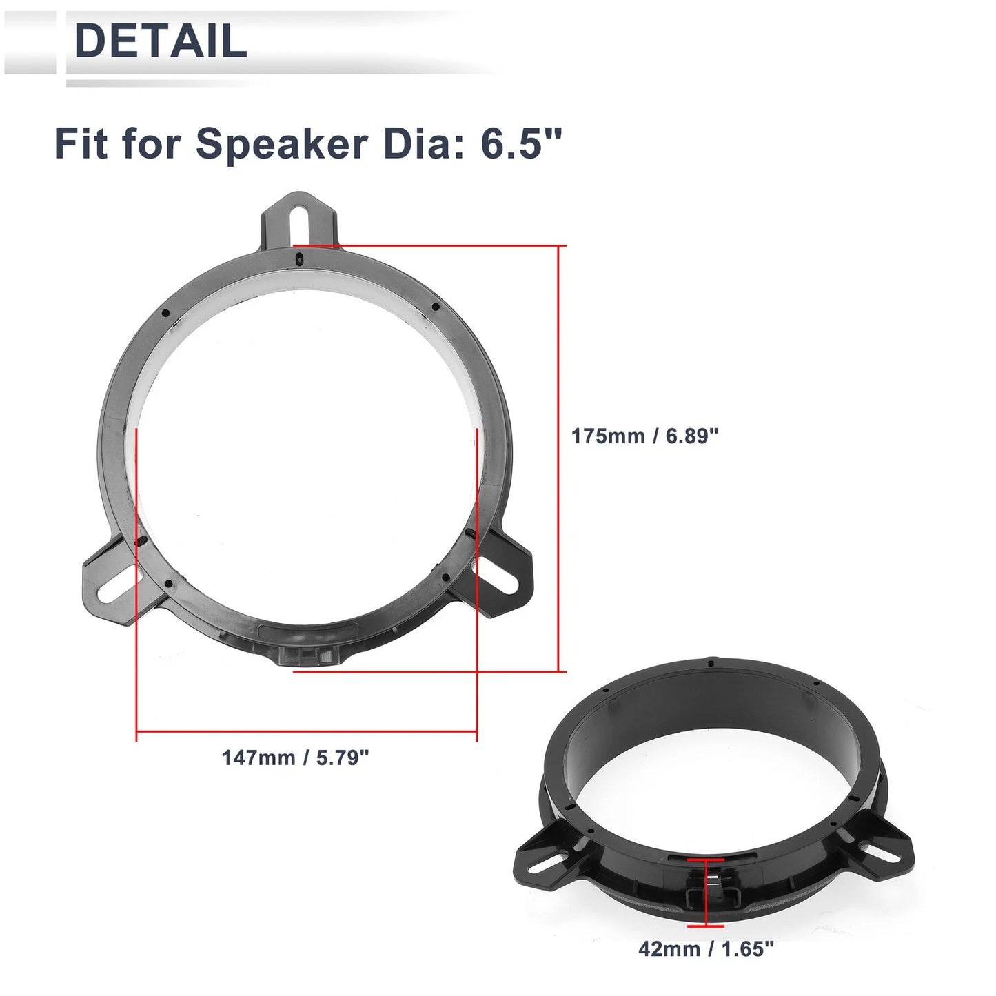 6.5" Speaker Spacer Ring Adaptor for Toyota (2000-2012)