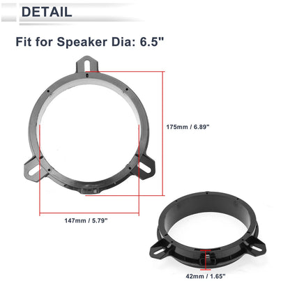 6.5" Speaker Spacer Ring Adaptor for Toyota (2000-2012)