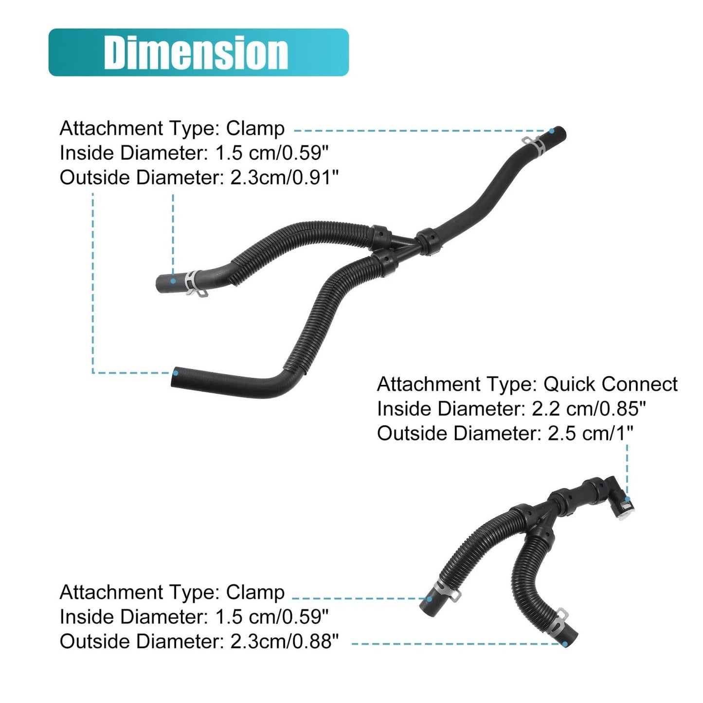 Heater Supply Return Hose for Chrysler Dodge Ram