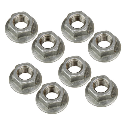 8 x M10 x 1.25 Stainless Steel Hex Flange Nuts