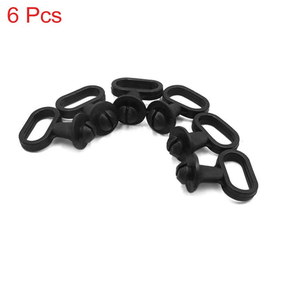 6pcs Black Rubber Front Mudguard Speedometer Cable Guide Holder for Motorcycle