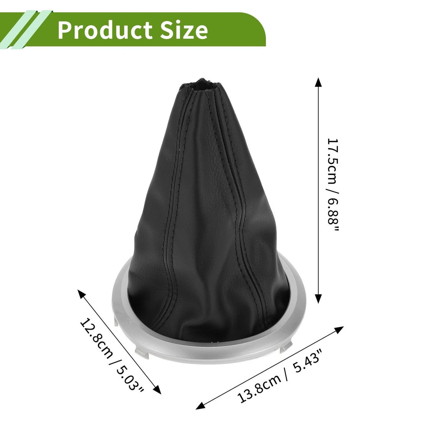 Gear Shift Stick Gaiter Matte Silver Black for Suzuki Swift (2005-2010)